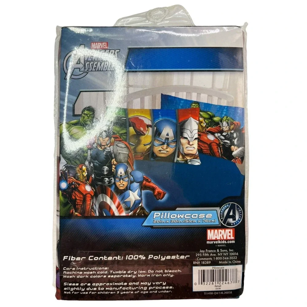 Marvel AVENGERS Standard illowcase Measures 20 x 30‎ inches SUPERHERO NEW SEALED